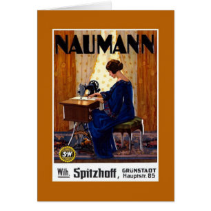 La publicité allemande vintage de machine à coud