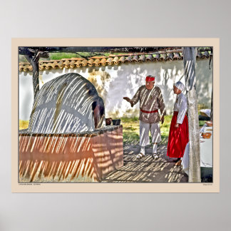 La Purismo Mission - Kalifornien - Adobe Oven Poster