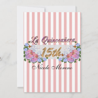 La Quinceanera 15. Geburtstagsfeier Einladung