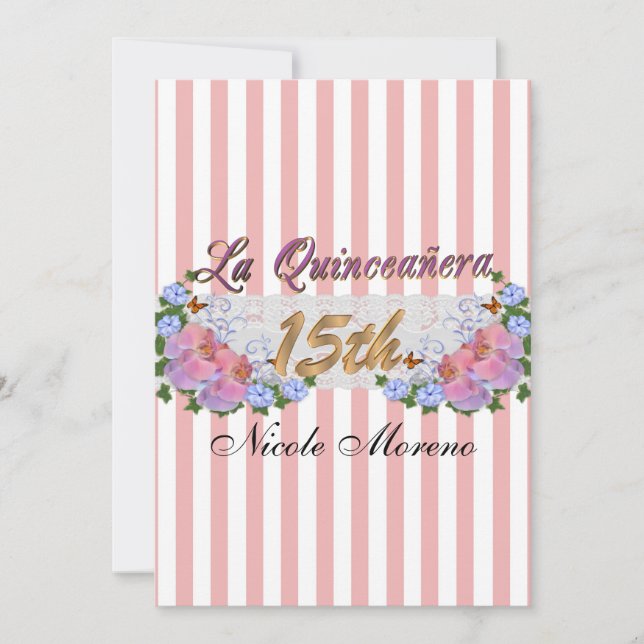 La Quinceanera 15e anniversaire invitation fête (Devant)