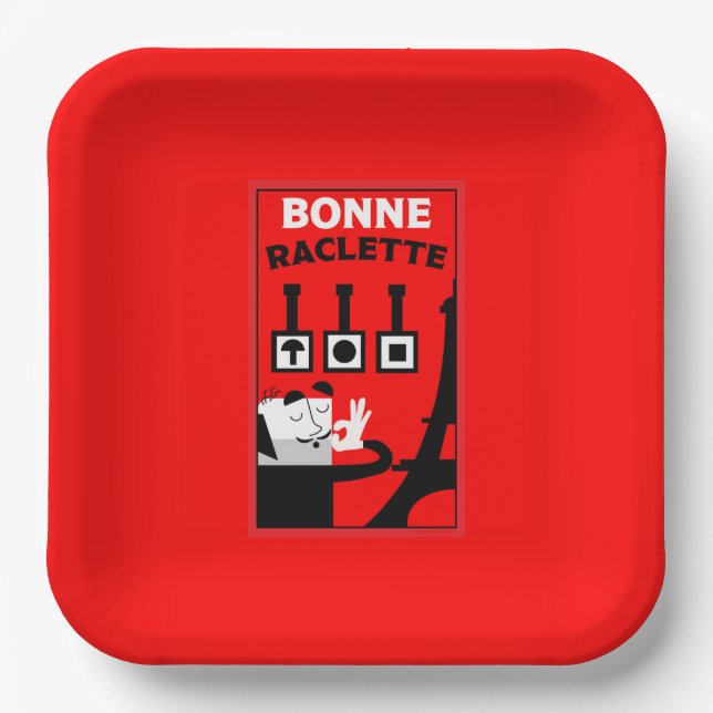 La Raclette Pappteller (Vorderseite)