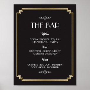 La réception du bar Art déco des années 1920 avec 