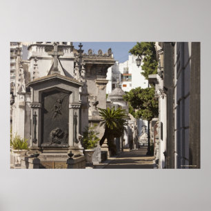 La Recoleta Friedhof in Buenos Aires Poster
