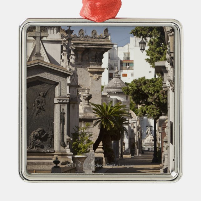 La Recoleta Friedhof in Buenos Aires Silbernes Ornament (Vorne)