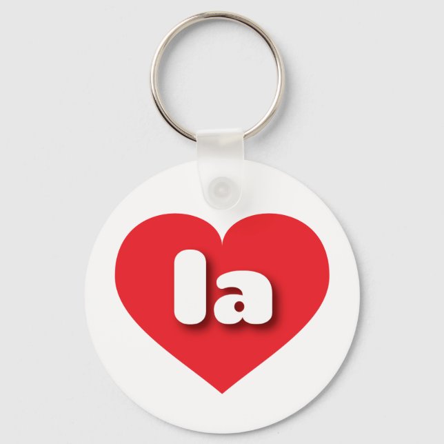 la red heart - I Liebe la Schlüsselanhänger (Vorderseite)