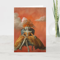La Reine Citrouille | Carte de vœux d'art surréali