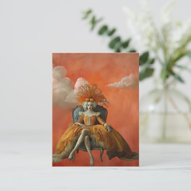 La reine Citrouille | Carte postale Surreal Art (Debout devant)