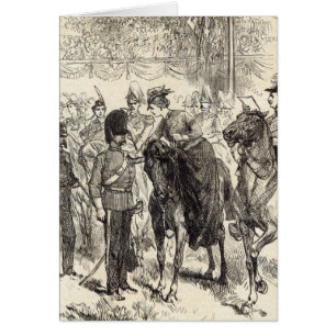 La reine distribuant des croix de Victoria