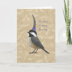La reine du chickadee pour une carte de jour