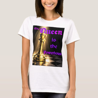La Reine est la centrale. T-shirt d'échecs