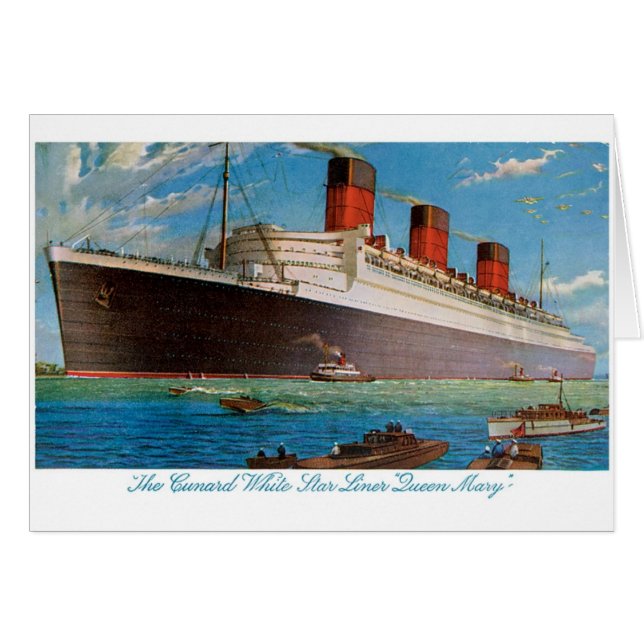 La reine Mary de Cunard White Star Line (Devant horizontal)