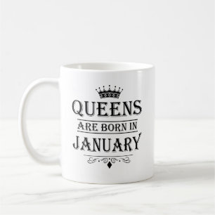 La Reine sont en janvier les tasses nées