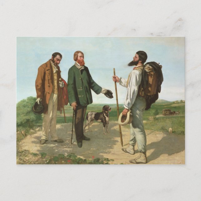 La Rencontre, oder Bonjour Monsieur Courbet, 1854 Postkarte (Vorderseite)