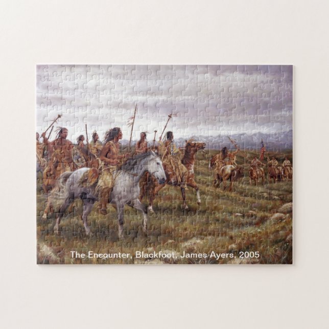 La rencontre, puzzle de Natif américain (Horizontal)