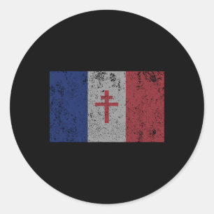 La Resistance - Die französische Flagge Frankreich Runder Aufkleber