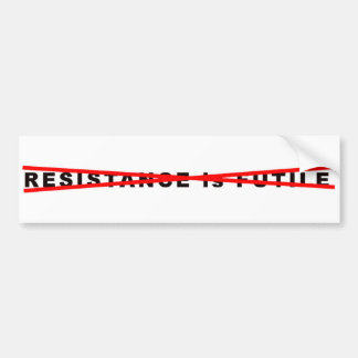La résistance n'est PAS Futile autocollant pare-ch