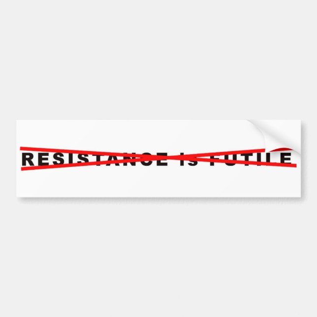 La résistance n'est PAS Futile autocollant pare-ch (Devant)