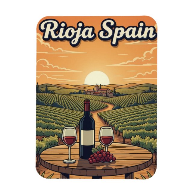 La Rioja Spanien Reise Magnet (Vertikal)