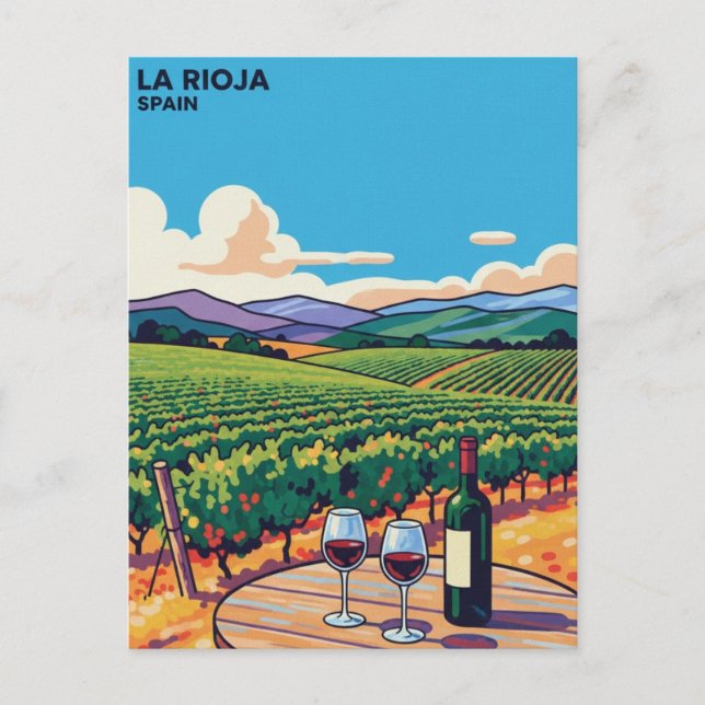 La Rioja Spanien Reise Postkarte (Vorderseite)