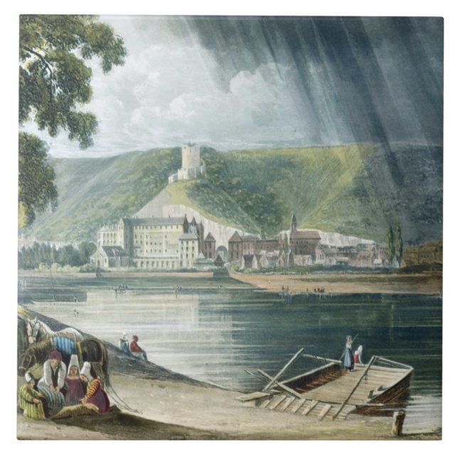 La Roche, "von den Ansichten über die Seine", Fliese (Vorderseite)