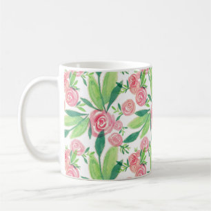 La Rosa Whimsy Gold Border Floral Tasse