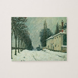 La Route de Louveciennes, Hiver, 1874 (Öl auf can