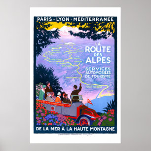 La Route des Alpes Travel Poster (1920)