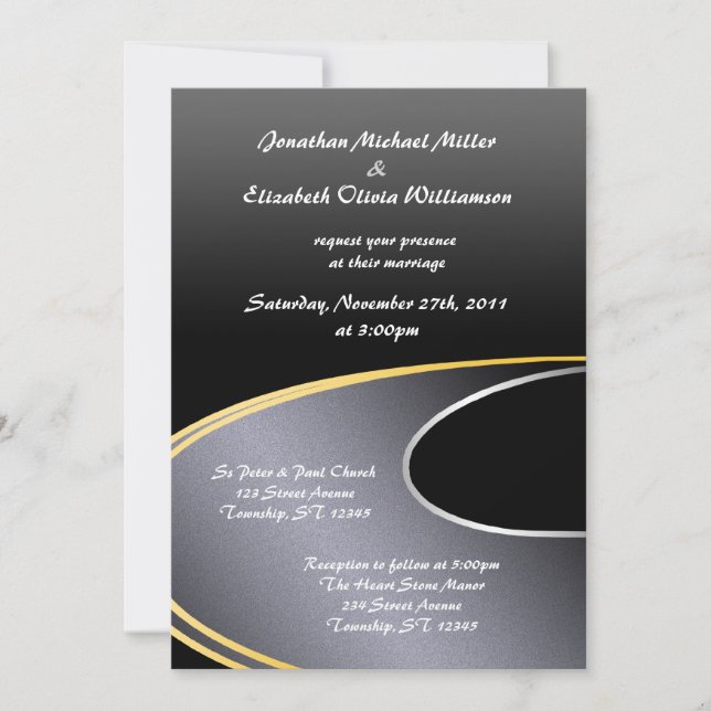 La Route Ouverte - Invitations De Mariage (Devant)