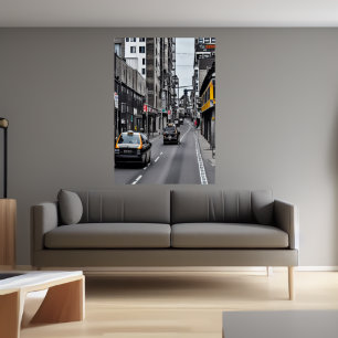La route principale de ma ville   AI Art Poster