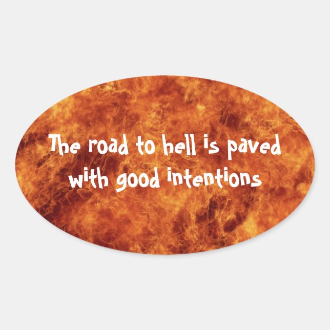 La route vers l'enfer Stickers Ovaux (Devant)