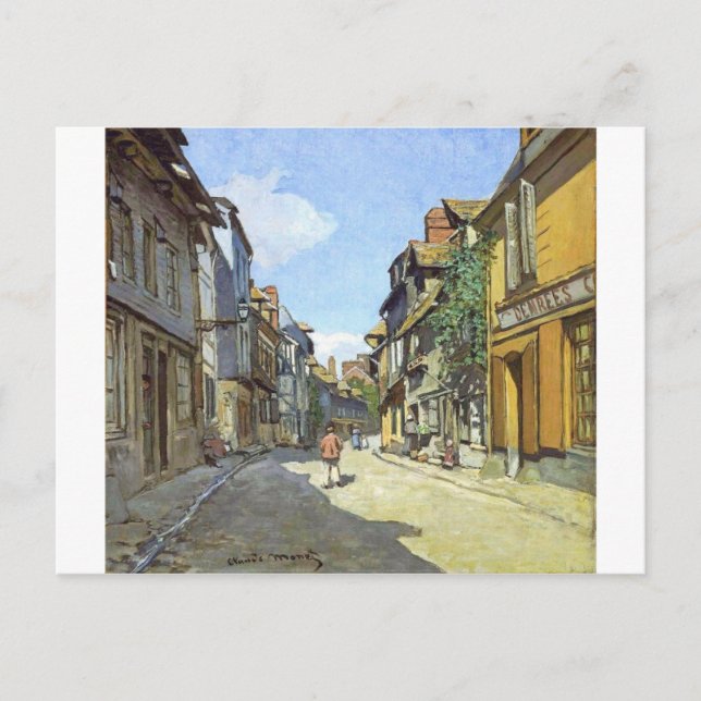 La Rue Bavolle bei Honfleur von Claude Monet Postkarte (Vorderseite)