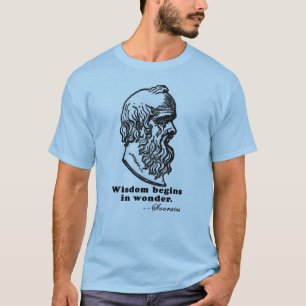 La sagesse commence dans le T-shirt de citation de