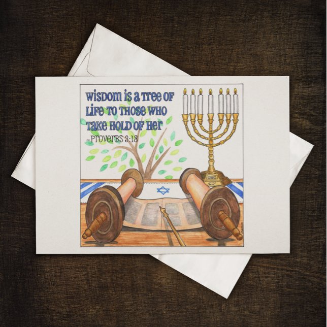 La sagesse est un arbre de vie Carte postale inspi (Créateur téléchargé)