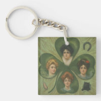 La Saint-Patrick Art Vintage Dame Chance Trèfle