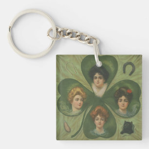 La Saint-Patrick Art Vintage Dame Chance Trèfle