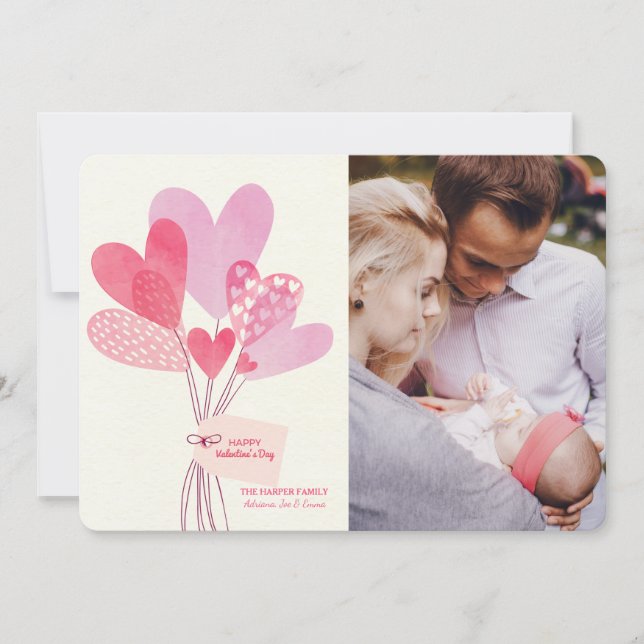 La Saint-Valentin monte en ballon le carte photo (Devant)