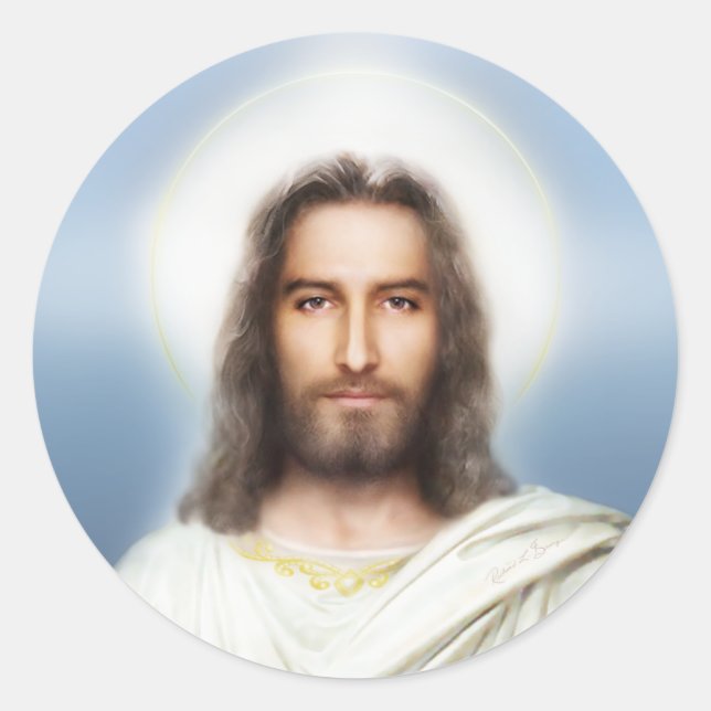 La Sainte Face de Jésus Enveloppe Stickers Sceau (Devant)