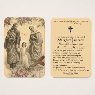 La Sainte Famille de Jésus Marie Prière funéraire