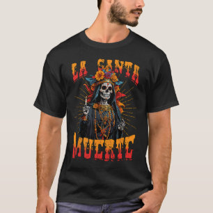 La Santa Muerte Zucker-Schädel La Catrina Cinco De T-Shirt