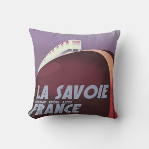 La Savoie Auvergne-Rhône-Alpes Reiseplakat. Kissen