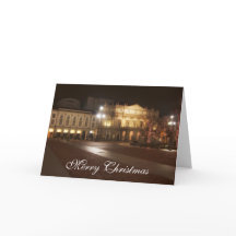 La Scala, carte de voeux de Noël de Milan, Italie