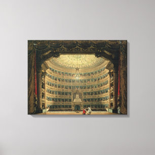 La Scala, Mailand, während einer Leistung Leinwanddruck