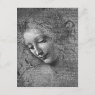 La Scapigliata by Leonardo da Vinci Postkarte