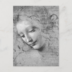 La Scapigliata by Leonardo da Vinci Postkarte