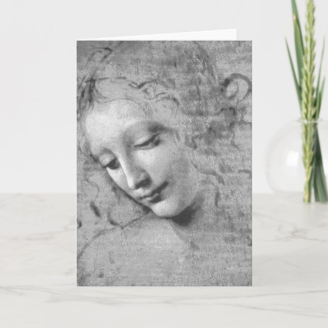La Scapigliata von Leonardo da Vinci Karte (Vorderseite)