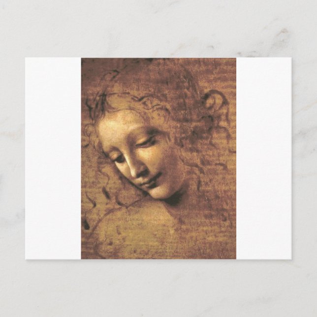 La Scapigliata von Leonardo da Vinci Postkarte (Vorderseite)