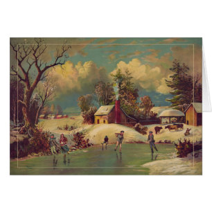 La scène de la ferme d'hiver