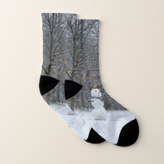 La scène hivernale du bonhomme de neige du voisin (Paire)