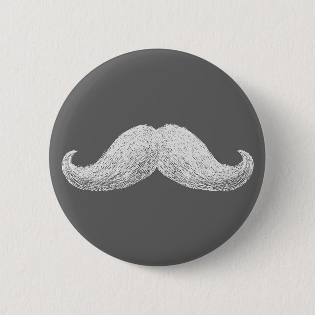 La-Schnurrbart (dunkel) Button (Vorderseite)