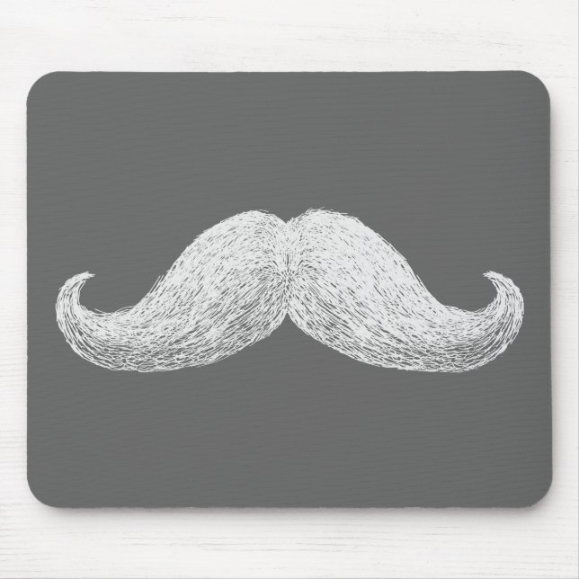 La-Schnurrbart (dunkel) Mousepad (Vorne)